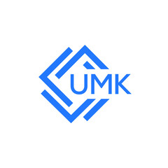 UMK technology letter logo design on white  background. UMK creative initials technology letter logo concept. UMK technology letter design.
