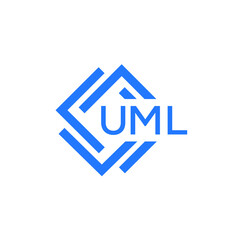 UML technology letter logo design on white  background. UML creative initials technology letter logo concept. UML technology letter design.
