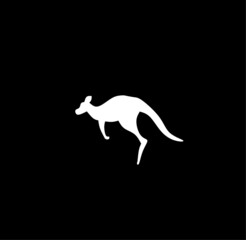 Kangaroo silhouette vector