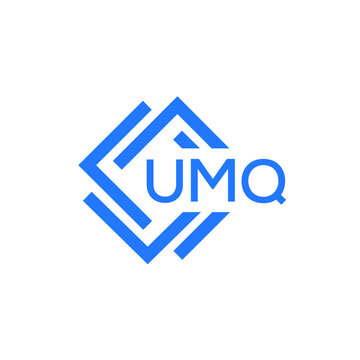 UMQ technology letter logo design on white  background. UMQ creative initials technology letter logo concept. UMQ technology letter design.
