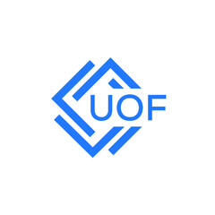 UOF technology letter logo design on white  background. UOF creative initials technology letter logo concept. UOF technology letter design.
