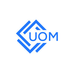 UOM technology letter logo design on white  background. UOM creative initials technology letter logo concept. UOM technology letter design.
