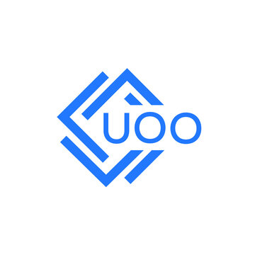 UOO technology letter logo design on white  background. UOO creative initials technology letter logo concept. UOO technology letter design.
