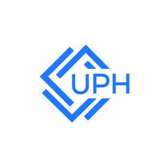 UPH technology letter logo design on white  background. UPH creative initials technology letter logo concept. UPH technology letter design.

