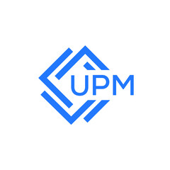 UPM technology letter logo design on white  background. UPM creative initials technology letter logo concept. UPM technology letter design.
