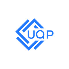 UQP technology letter logo design on white  background. UQP creative initials technology letter logo concept. UQP technology letter design.
