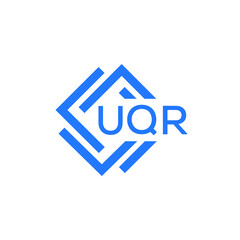 UQR technology letter logo design on white  background. UQR creative initials technology letter logo concept. UQR technology letter design.
