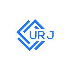 URJ technology letter logo design on white  background. URJ creative initials technology letter logo concept. URJ technology letter design.
