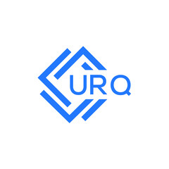 URQ technology letter logo design on white  background. URQ creative initials technology letter logo concept. URQ technology letter design.
