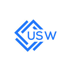 USW technology letter logo design on white background. USW creative initials technology letter  logo concept. USW technology letter design.
