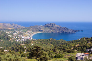 Obraz premium Plakias town photographed from higher up