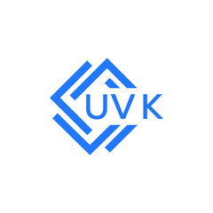 UVK technology letter logo design on white  background. UVK creative initials technology letter logo concept. UVK technology letter design.
