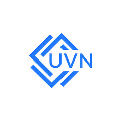 UVN technology letter logo design on white  background. UVN creative initials technology letter logo concept. UVN technology letter design.
