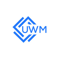 UWM technology letter logo design on white  background. UWM creative initials technology letter logo concept. UWM technology letter design.
