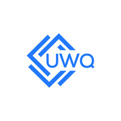 Fototapeta premium UWQ technology letter logo design on white background. UWQ creative initials technology letter logo concept. UWQ technology letter design. 