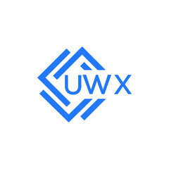 UWX technology letter logo design on white  background. UWX creative initials technology letter logo concept. UWX technology letter design.