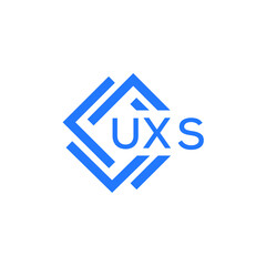 Obraz premium UXS technology letter logo design on white background. UXS creative initials technology letter logo concept. UXS technology letter design.