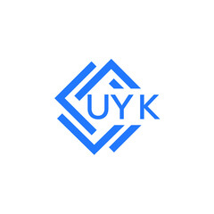UYK technology letter logo design on white  background. UYK creative initials technology letter logo concept. UYK technology letter design.