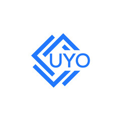 UYO technology letter logo design on white  background. UYO creative initials technology letter logo concept. UYO technology letter design.