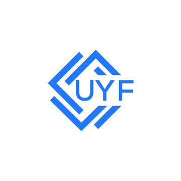 UYF technology letter logo design on white  background. UYF creative initials technology letter logo concept. UYF technology letter design.