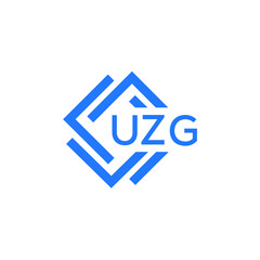 UZH technology letter logo design on white  background. UZH creative initials technology letter logo concept. UZH technology letter design.