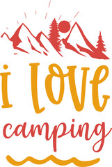 camping t shirt and svg design