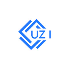UZI technology letter logo design on white  background. UZI creative initials technology letter logo concept. UZI technology letter design.