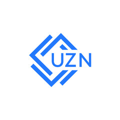 UZN technology letter logo design on white  background. UZN creative initials technology letter logo concept. UZN technology letter design.