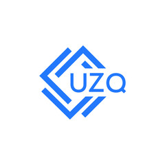 Fototapeta premium UZQ technology letter logo design on white background. UZQ creative initials technology letter logo concept. UZQ technology letter design.