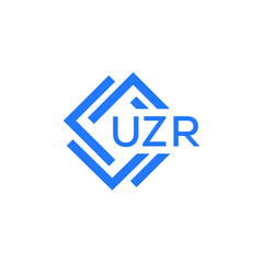 UZR technology letter logo design on white  background. UZR creative initials technology letter logo concept. UZR technology letter design.
