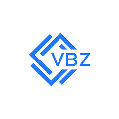 VBZ technology letter logo design on white  background. VBZ creative initials technology letter logo concept. VBZ technology letter design.