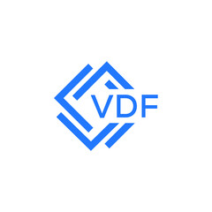 VDF technology letter logo design on white  background. VDF creative initials technology letter logo concept. VDF technology letter design.