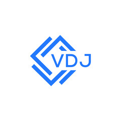 VDJ technology letter logo design on white  background. VDJ creative initials technology letter logo concept. VDJ technology letter design.