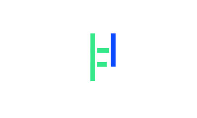 Alphabet letters Initials Monogram logo FH, HF, F and H