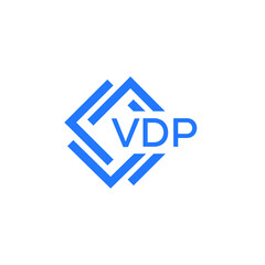 VDP technology letter logo design on white  background. VDP creative initials technology letter logo concept. VDP technology letter design.
