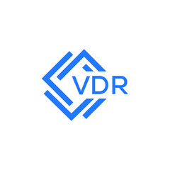 VDR technology letter logo design on white  background. VDR creative initials technology letter logo concept. VDR technology letter design.