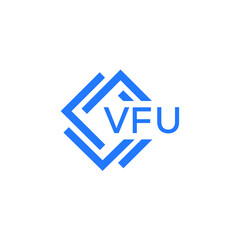 VFU technology letter logo design on white  background. VFU creative initials technology letter logo concept. VFU technology letter design.