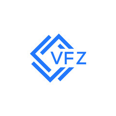 VFZ technology letter logo design on white  background. VFZ creative initials technology letter logo concept. VFZ technology letter design.
