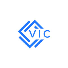 VIC technology letter logo design on white  background. VIC creative initials technology letter logo concept. VIC technology letter design.