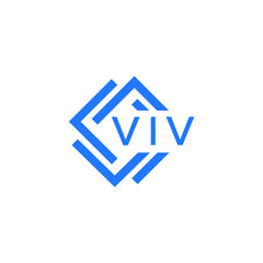 Obraz premium VIV technology letter logo design on white background. VIV creative initials technology letter logo concept. VIV technology letter design.
