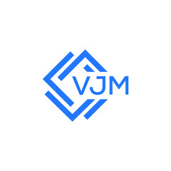 VJM technology letter logo design on white  background. VJM creative initials technology letter logo concept. VJM technology letter design.