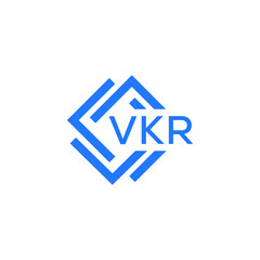 Obraz premium VKR technology letter logo design on white background. VKR creative initials technology letter logo concept. VKR technology letter design.