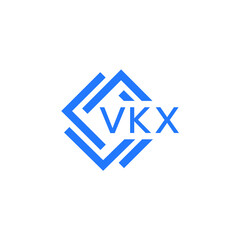 VKX technology letter logo design on white  background. VKX creative initials technology letter logo concept. VKX technology letter design.