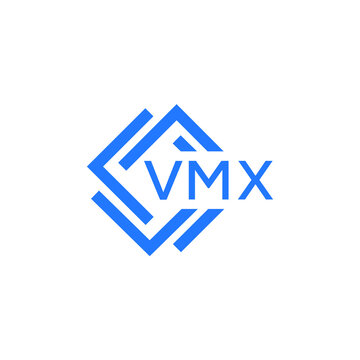 VMX technology letter logo design on white  background. VMX creative initials technology letter logo concept. VMX technology letter design.
