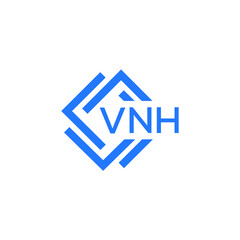 VNH technology letter logo design on white  background. VNH creative initials technology letter logo concept. VNH technology letter design.
