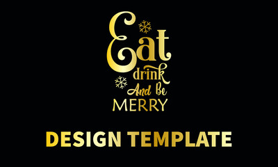 Obraz premium eat drink and be merry vector monogram abstract logo template