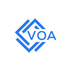 VOA technology letter logo design on white  background. VOA creative initials technology letter logo concept. VOA technology letter design.
