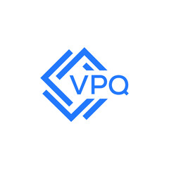 VPQ technology letter logo design on white  background. VPQ creative initials technology letter logo concept. VPQ technology letter design.