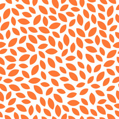White seamless pattern orange petals.