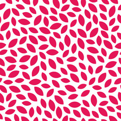 Seamless pattern with pink abstract leaves or flower petals.